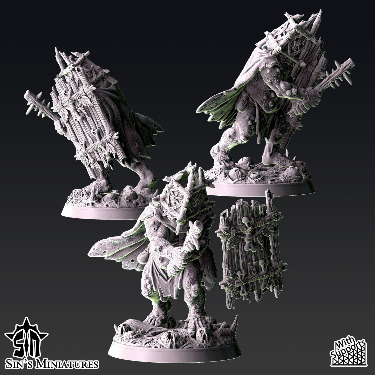 Miniatura La Hermandad de la Plaga Reinos del Caos resina 32mm sin pintar - Drakholm