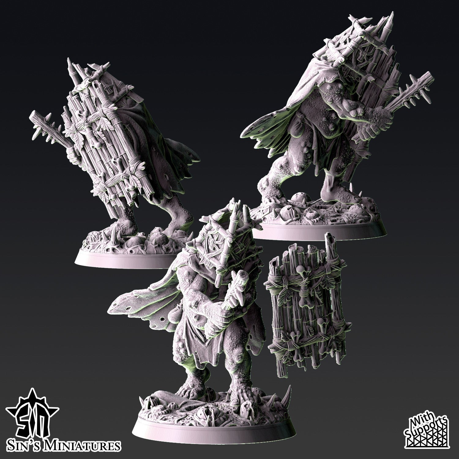 Miniatura La Hermandad de la Plaga Reinos del Caos resina 32mm sin pintar - Drakholm