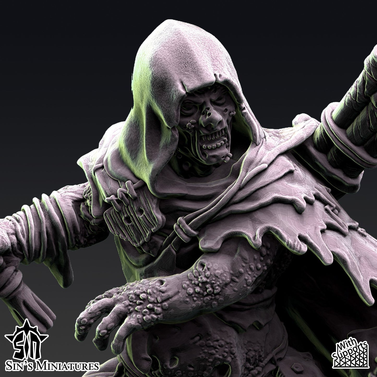 Miniatura La Hermandad de la Plaga Reinos del Caos resina 32mm sin pintar - Drakholm