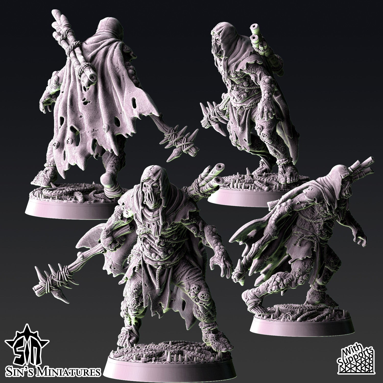 Miniatura La Hermandad de la Plaga Reinos del Caos resina 32mm sin pintar - Drakholm
