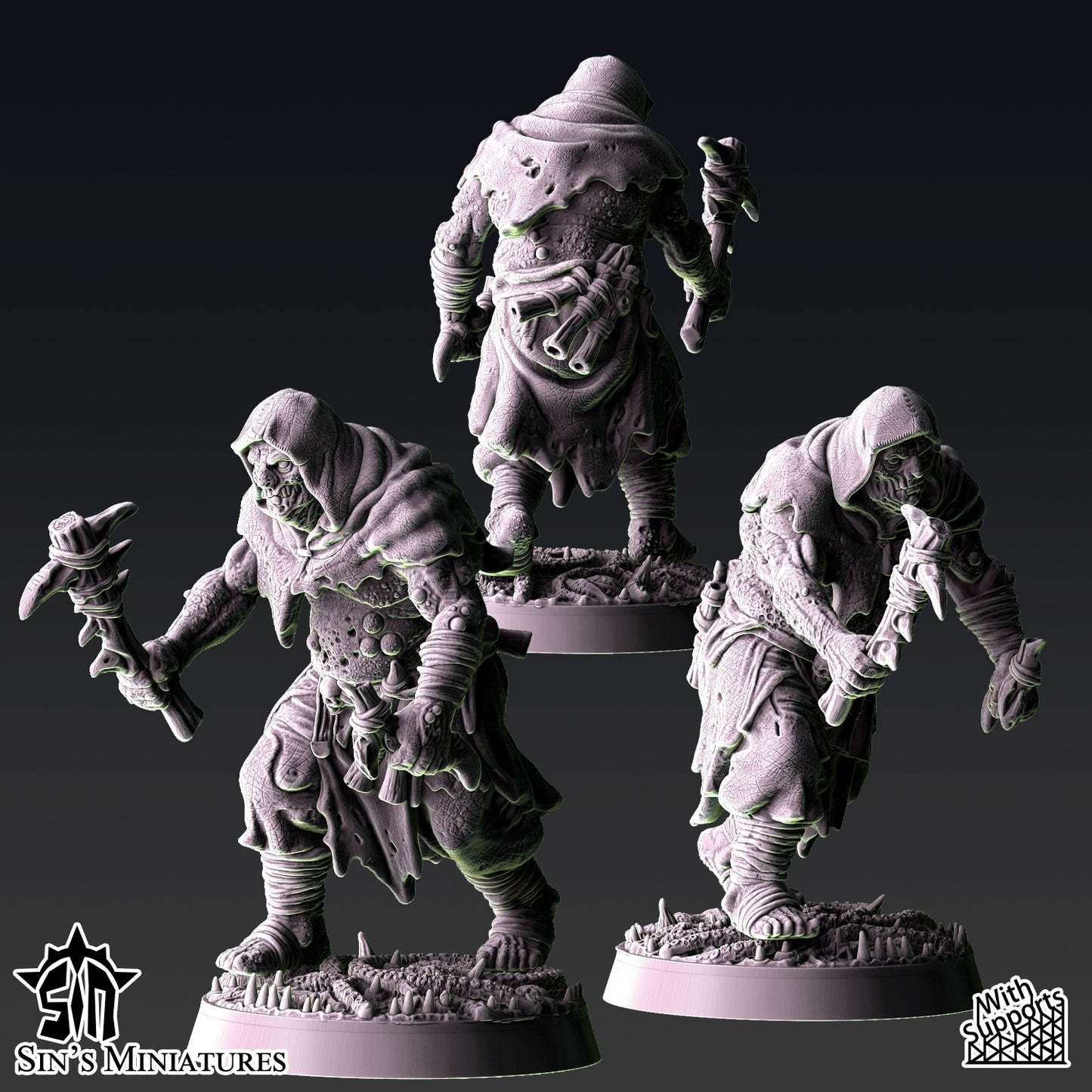 Miniatura La Hermandad de la Plaga Reinos del Caos resina 32mm sin pintar - Drakholm