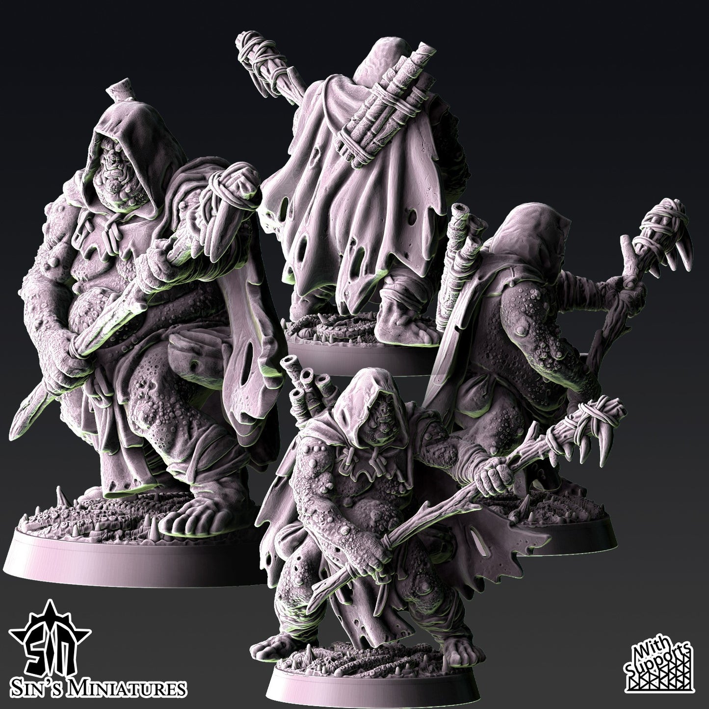Miniatura La Hermandad de la Plaga Reinos del Caos resina 32mm sin pintar - Drakholm