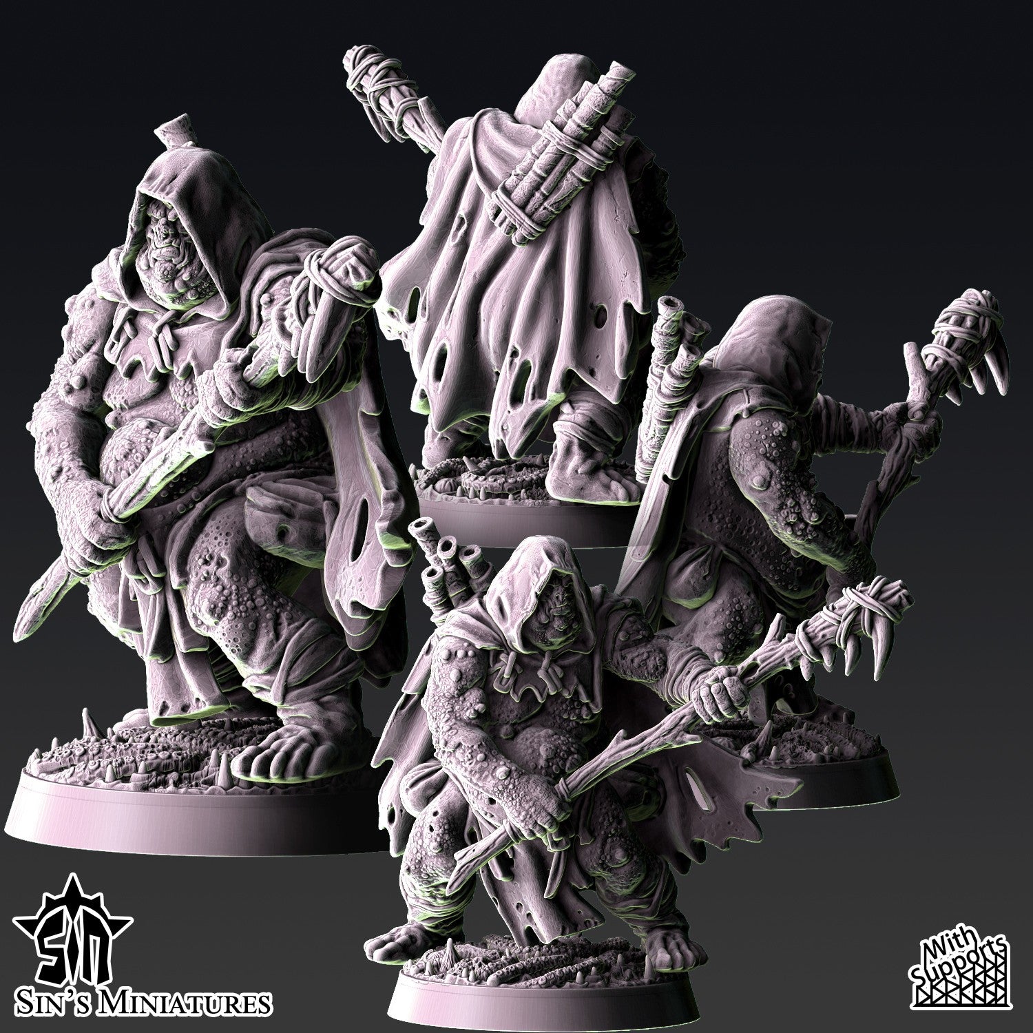 Miniatura La Hermandad de la Plaga Reinos del Caos resina 32mm sin pintar - Drakholm
