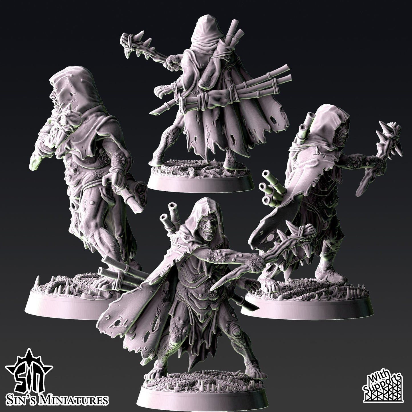 Miniatura La Hermandad de la Plaga Reinos del Caos resina 32mm sin pintar - Drakholm