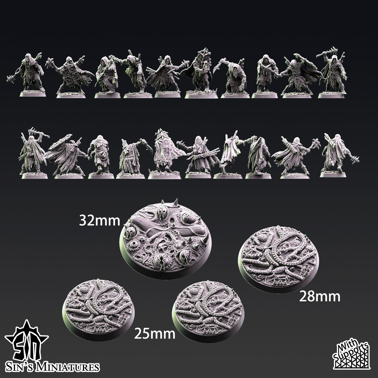 Miniatura La Hermandad de la Plaga Reinos del Caos resina 32mm sin pintar - Drakholm
