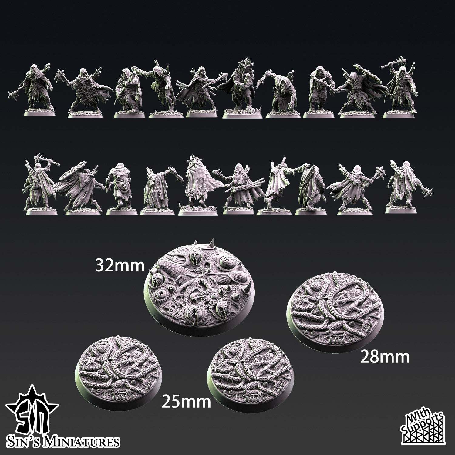 Miniatura La Hermandad de la Plaga Reinos del Caos resina 32mm sin pintar - Drakholm