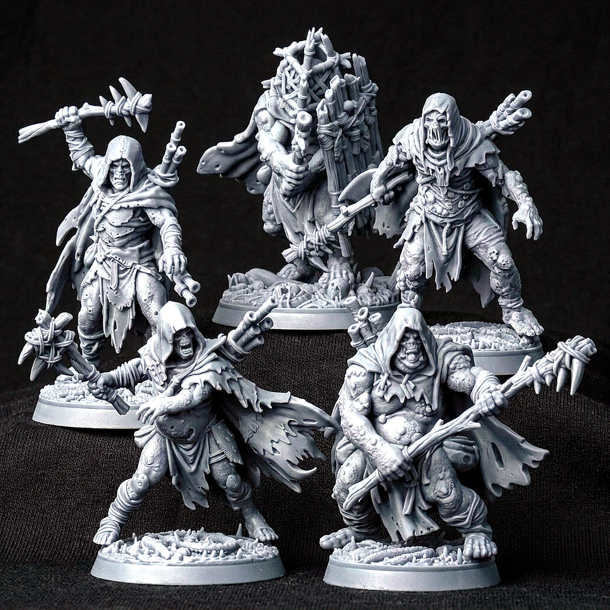 Miniatura La Hermandad de la Plaga Reinos del Caos resina 32mm sin pintar - Drakholm