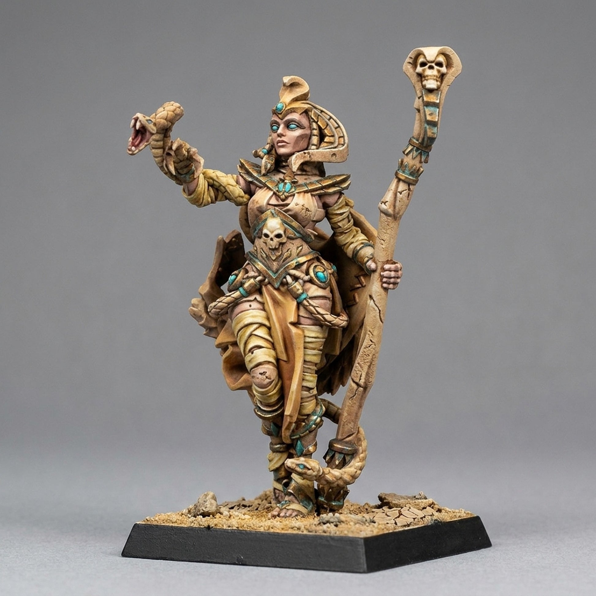 Miniatura La Reina de las Serpientes Reyes Funerarios resina 32mm sin pintar - Drakholm