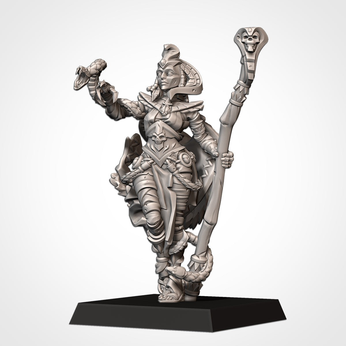 Miniatura La Reina de las Serpientes Reyes Funerarios resina 32mm sin pintar - Drakholm