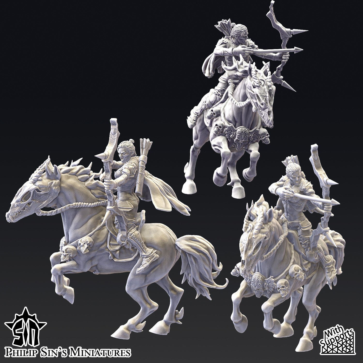 Miniatura La Banda de los Juramentados Reinos del Caos resina 32mm sin pintar - Drakholm