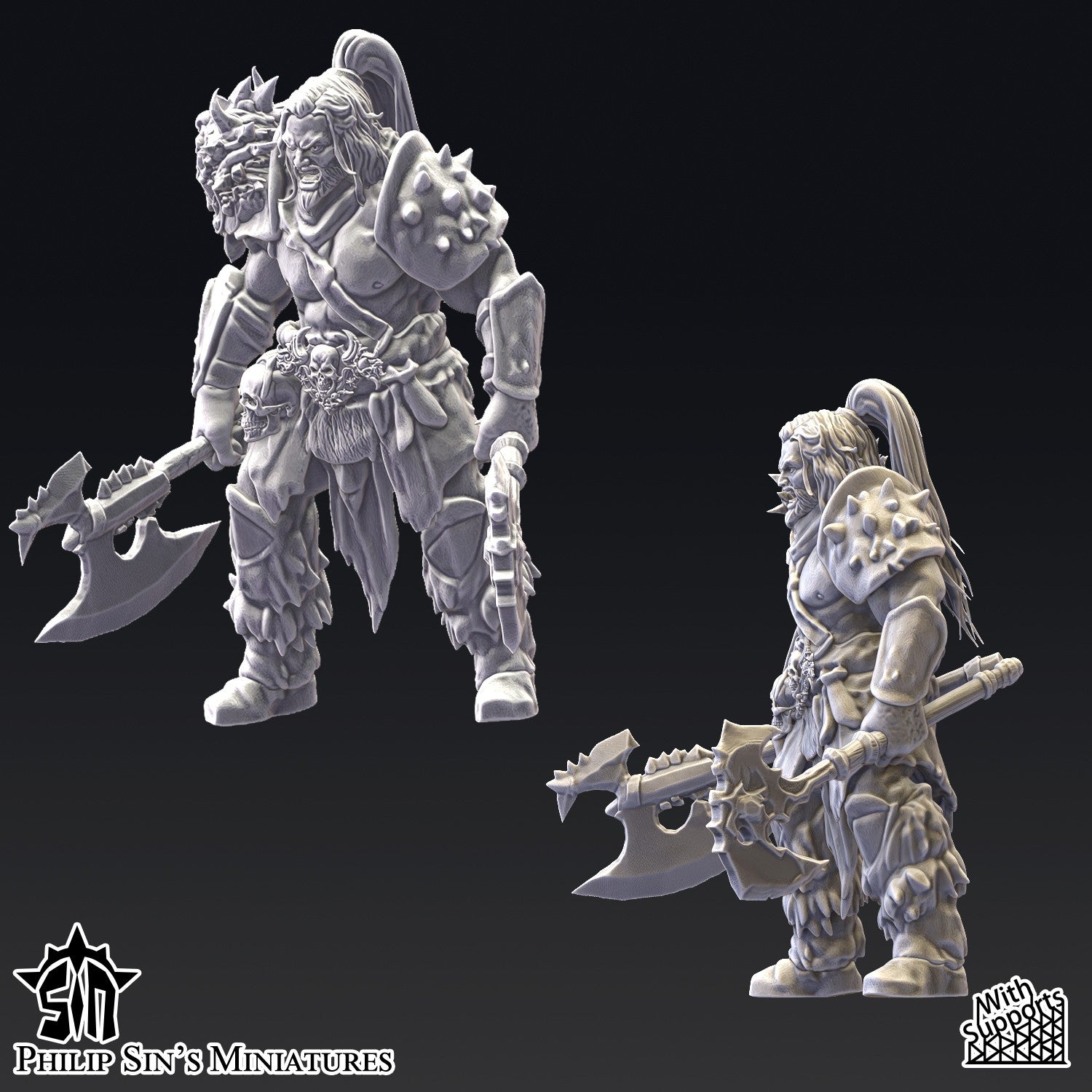 Miniatura La Banda de los Juramentados Reinos del Caos resina 32mm sin pintar - Drakholm
