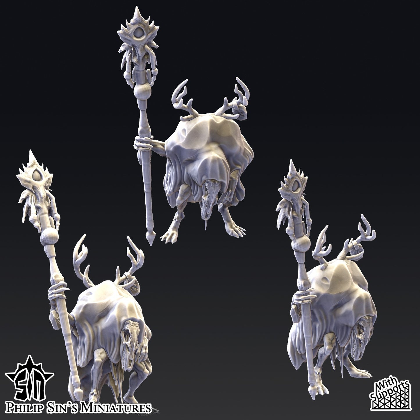 Miniatura La Banda de los Juramentados Reinos del Caos resina 32mm sin pintar - Drakholm