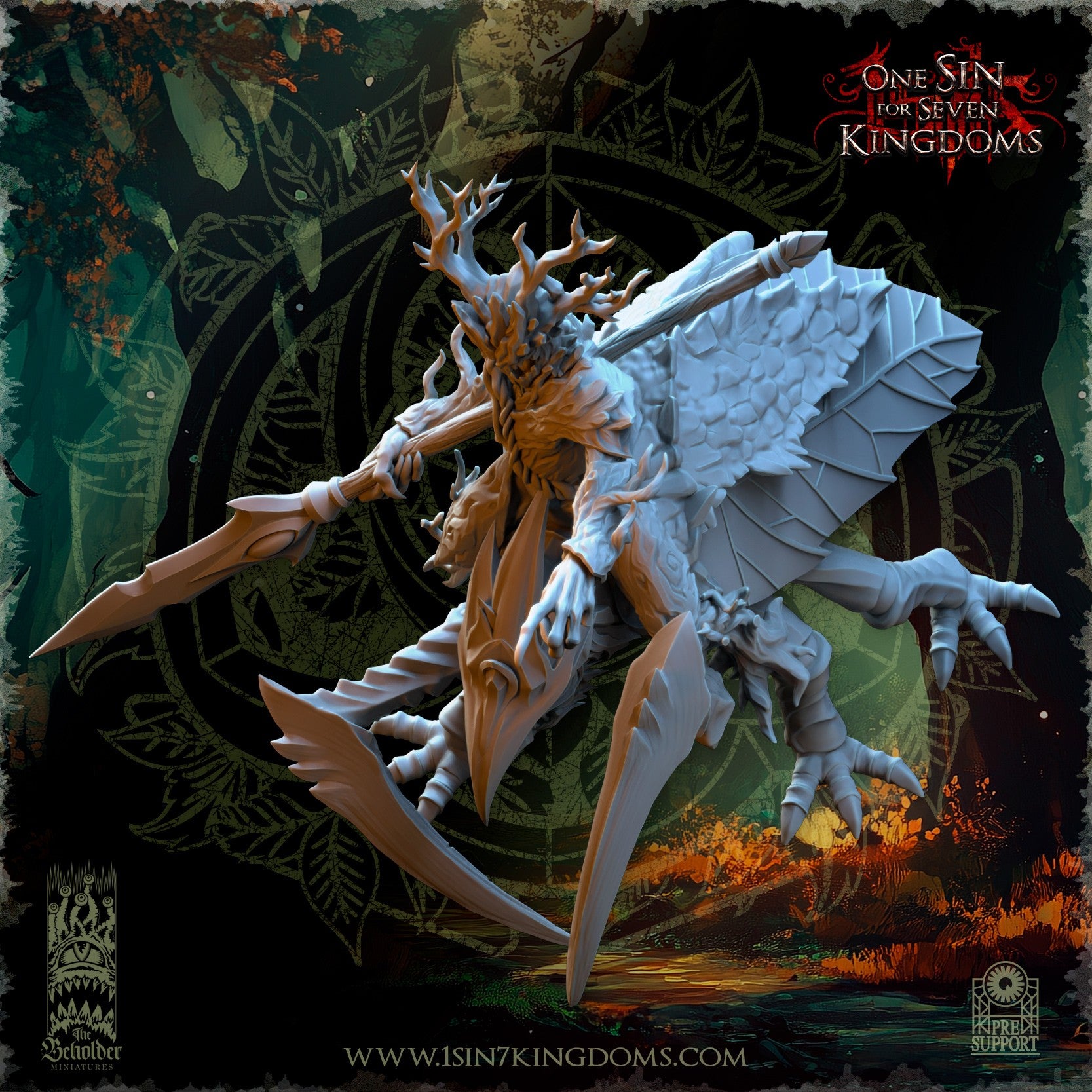 Miniatura Thressal, Campeón Perenne Elfos Silvanos resina 32mm sin pintar - Drakholm