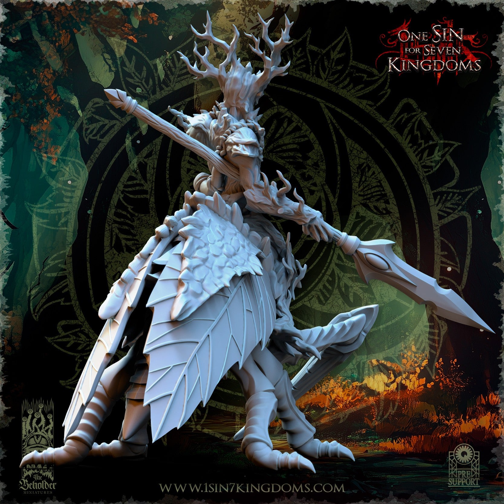 Miniatura Thressal, Campeón Perenne Elfos Silvanos resina 32mm sin pintar - Drakholm