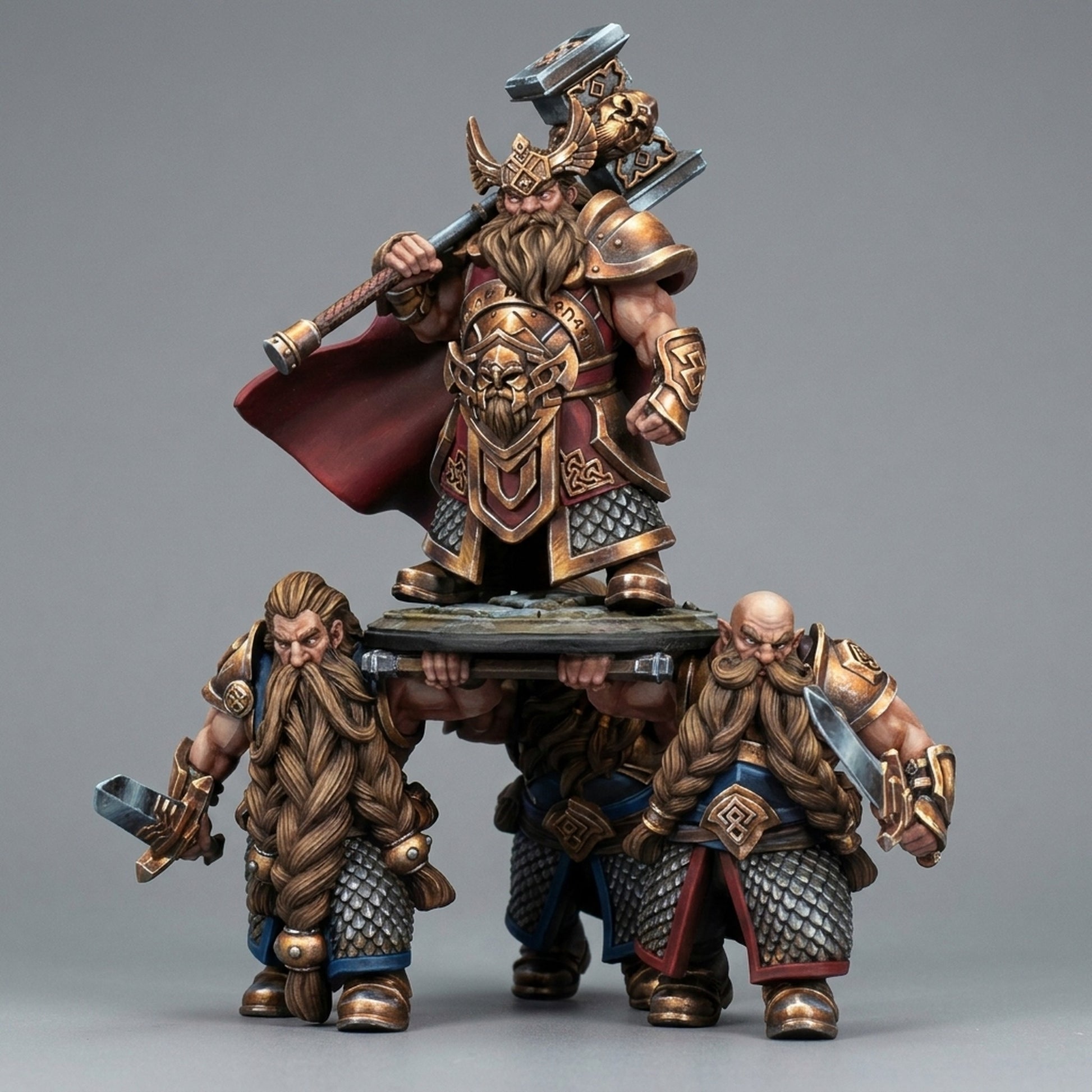 Miniatura Throngrim Rey del Corazón de la Montaña Enanos resina 32mm sin pintar - Drakholm