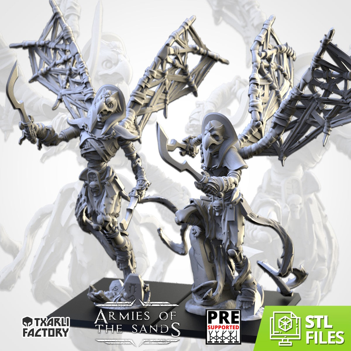 Miniatura Segadores de la Cripta Reyes Funerarios resina 32mm sin pintar - Drakholm