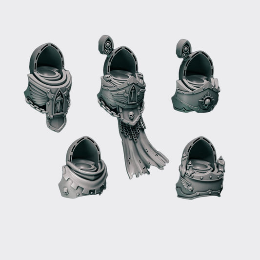 Torsos Terminator Eternal Pilgrims — bits de conversión sci-fi grimdark de Greytide Studio, resina 32mm sin pintar
