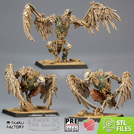 Miniatura Buitres No-Muertos Reyes Funerarios resina 32mm sin pintar - Drakholm