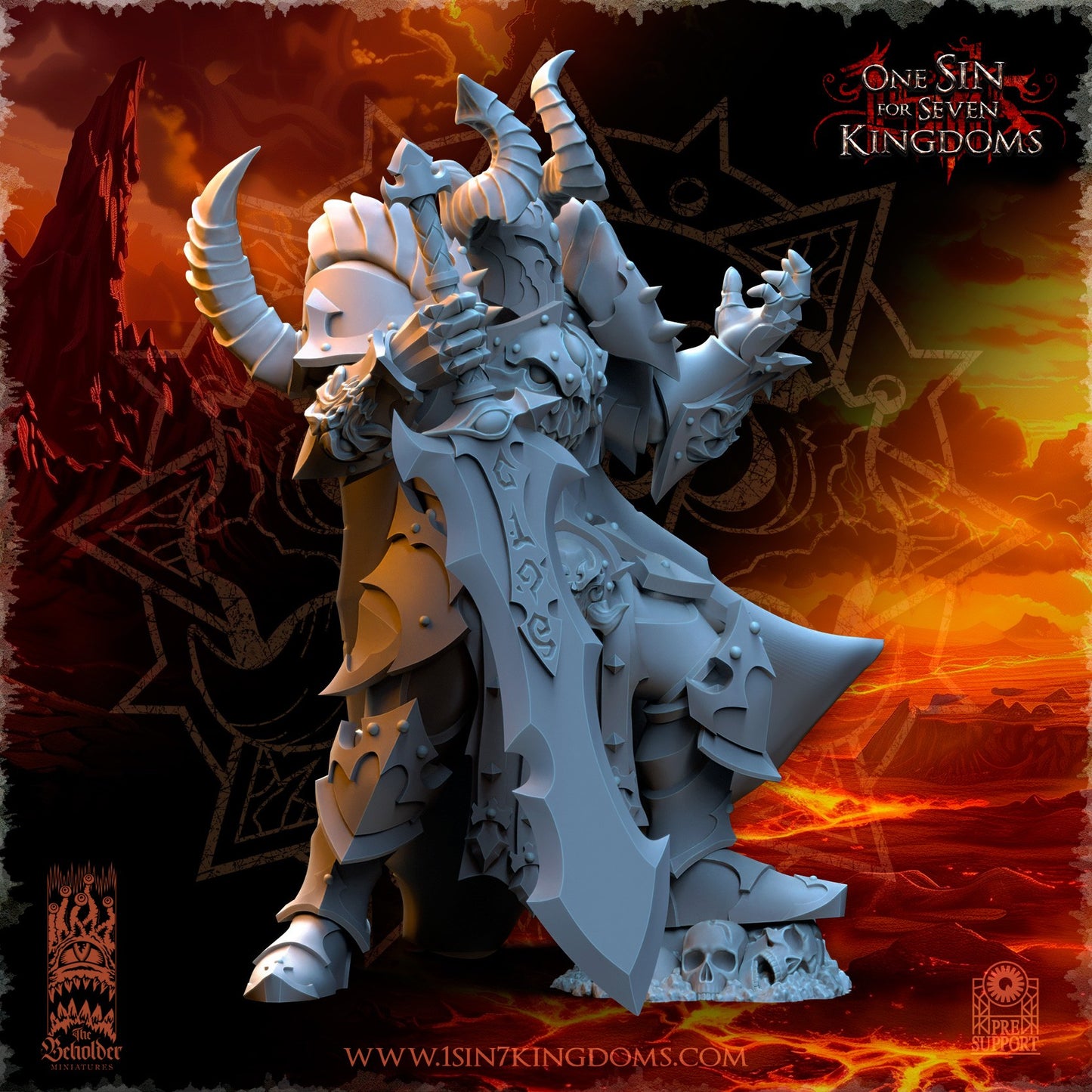 Miniatura Vrolok, Señor de la Destrucción Reinos del Caos resina 32mm sin pintar - Drakholm