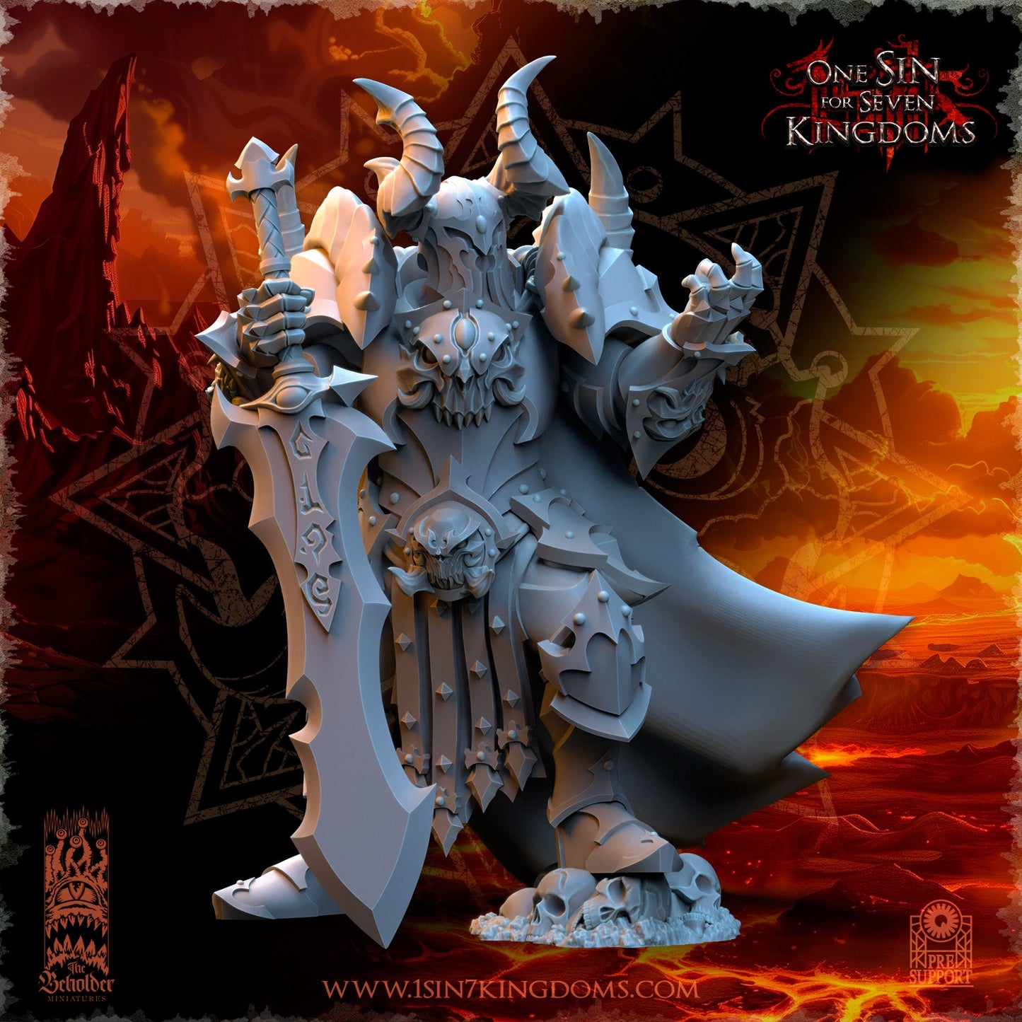 Miniatura Vrolok, Señor de la Destrucción Reinos del Caos resina 32mm sin pintar - Drakholm