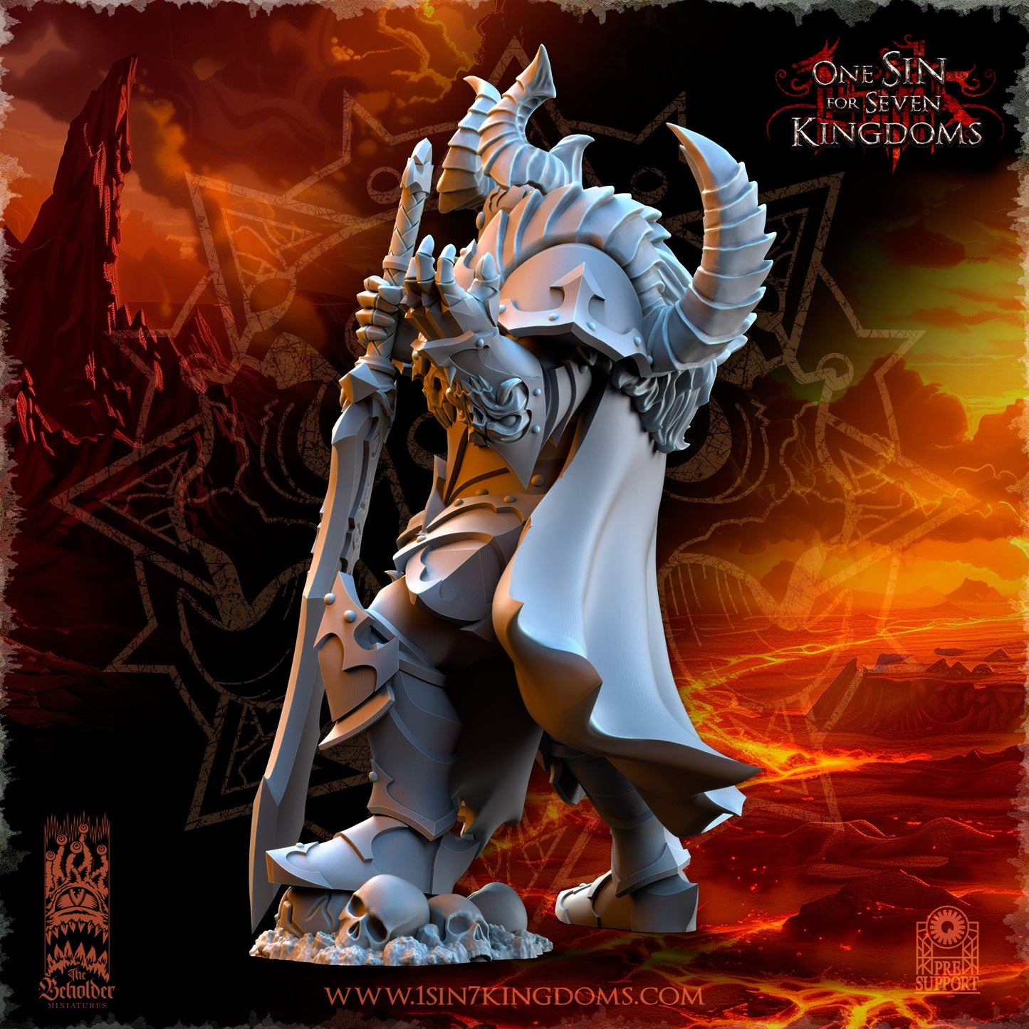 Miniatura Vrolok, Señor de la Destrucción Reinos del Caos resina 32mm sin pintar - Drakholm