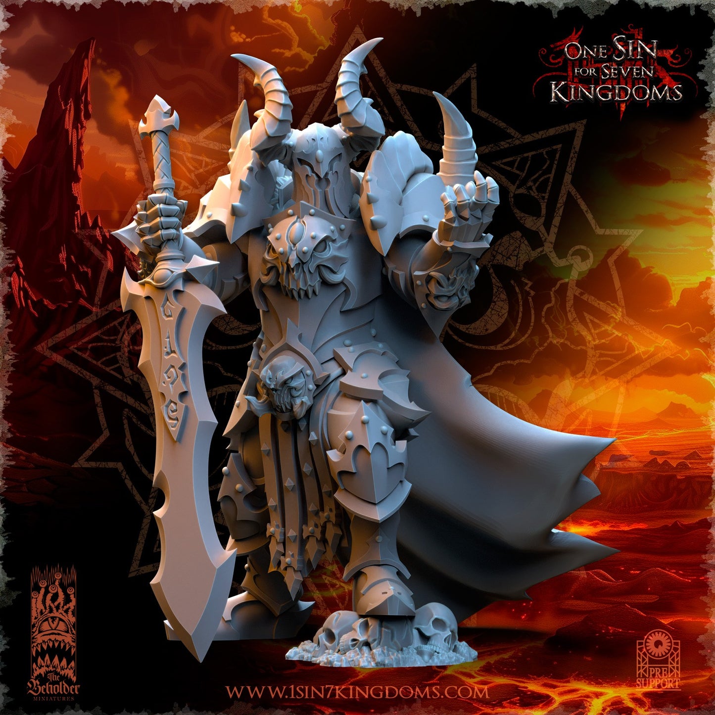 Miniatura Vrolok, Señor de la Destrucción Reinos del Caos resina 32mm sin pintar - Drakholm