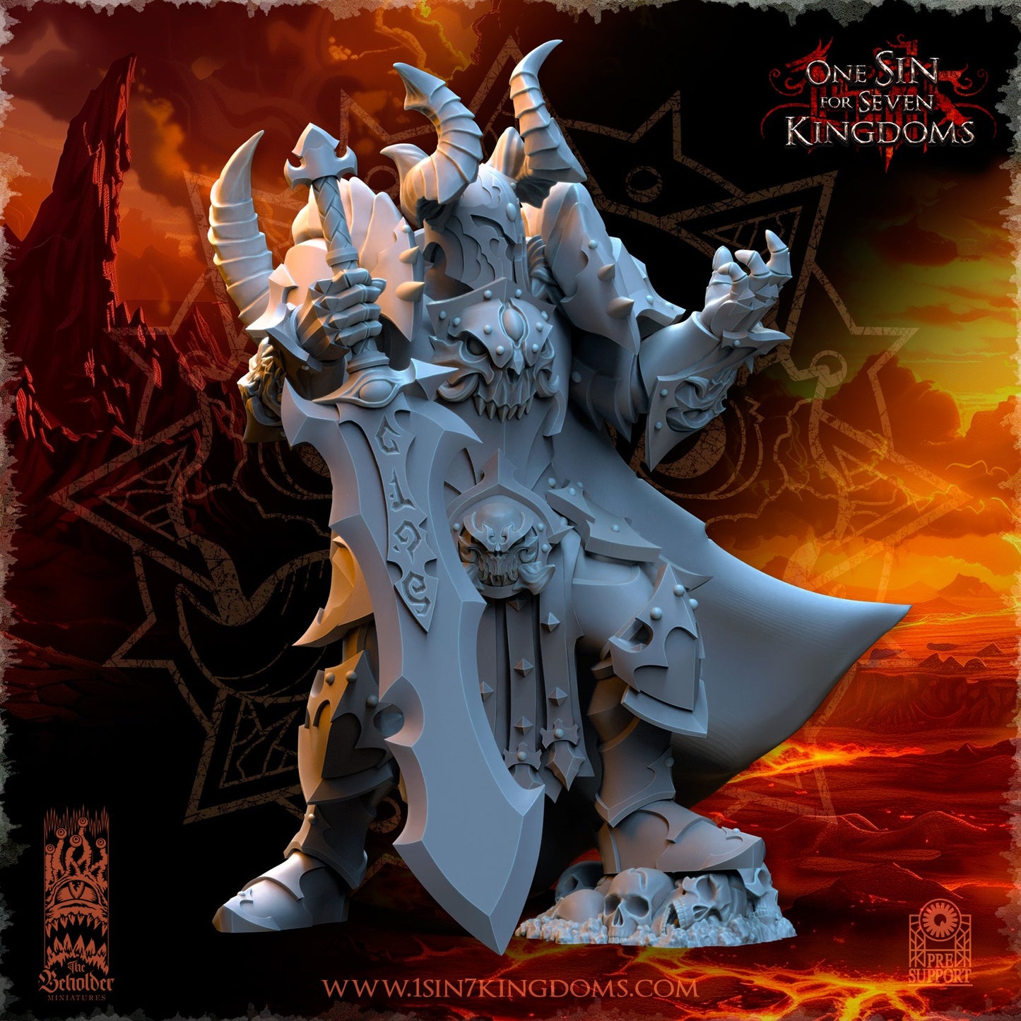Miniatura Vrolok, Señor de la Destrucción Reinos del Caos resina 32mm sin pintar - Drakholm