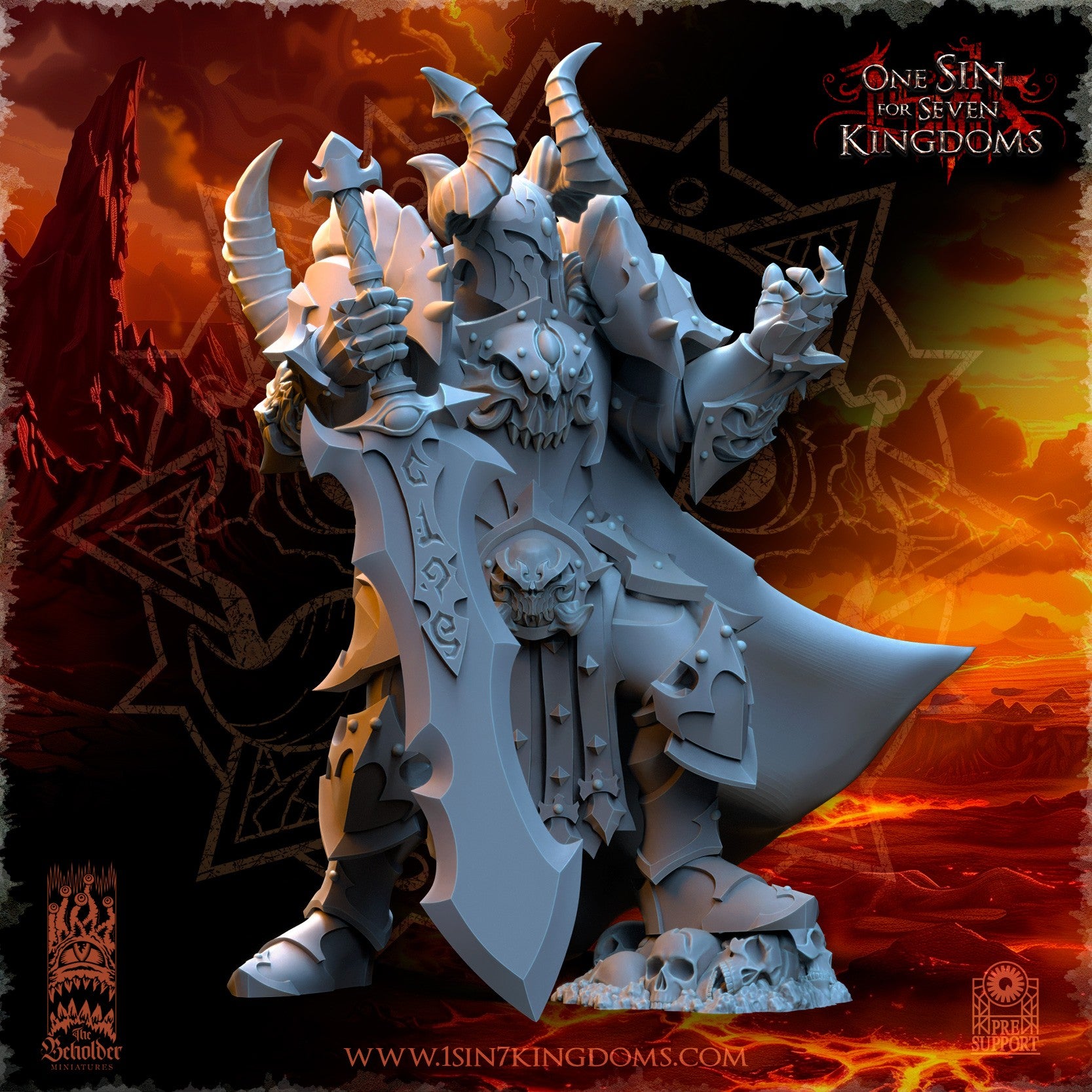 Miniatura Vrolok, Señor de la Destrucción Reinos del Caos resina 32mm sin pintar - Drakholm