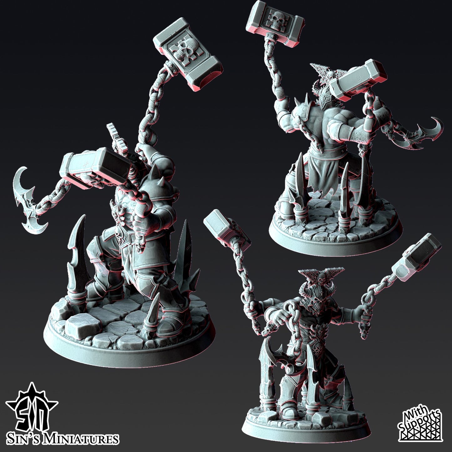 Miniatura Los Mercaderes de la Muerte Reinos del Caos resina 32mm sin pintar - Drakholm