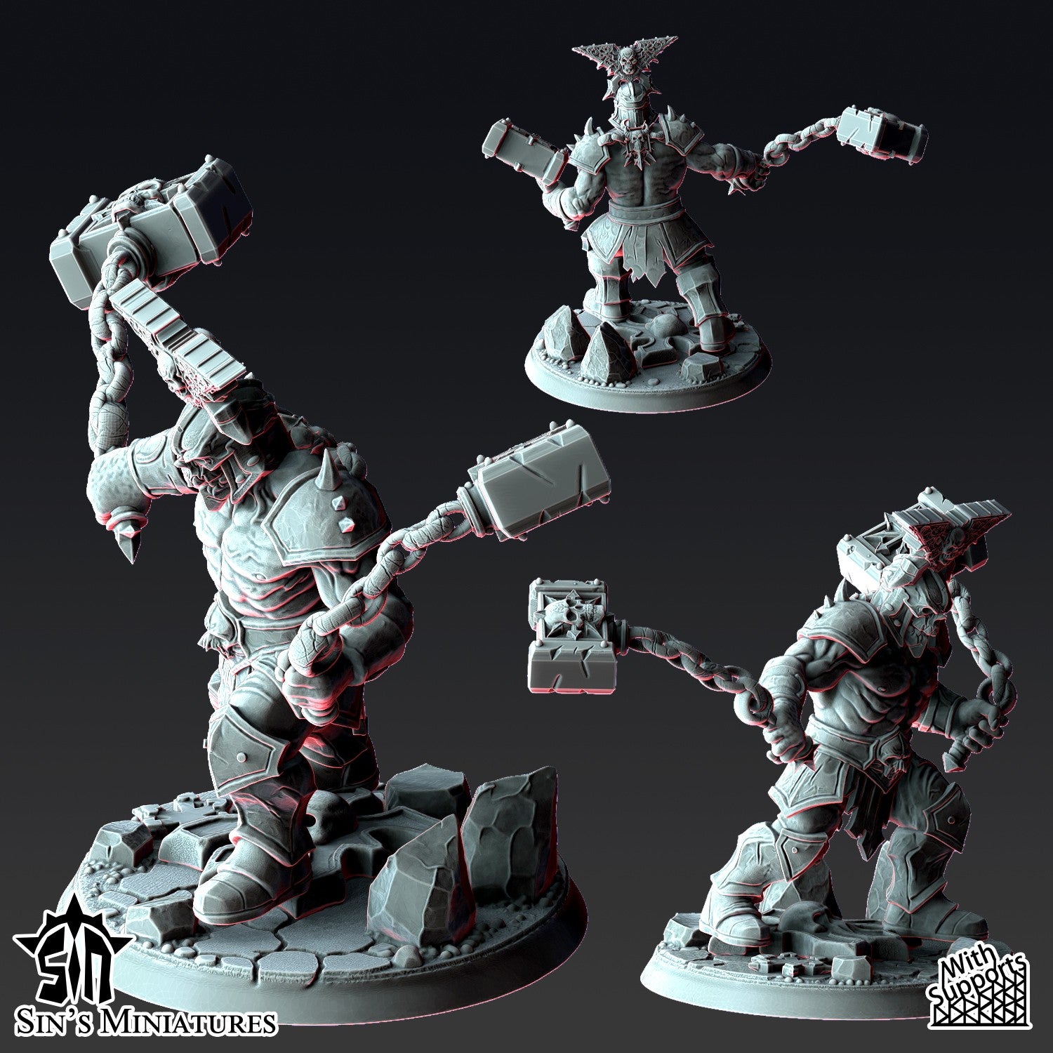 Miniatura Los Mercaderes de la Muerte Reinos del Caos resina 32mm sin pintar - Drakholm