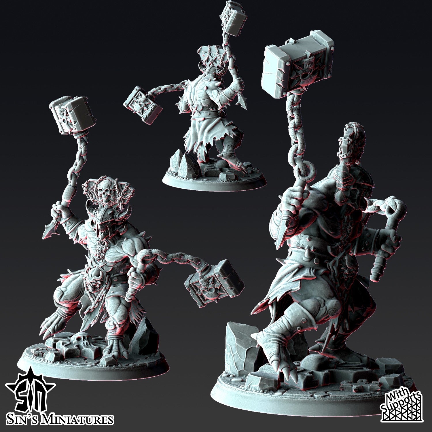 Miniatura Los Mercaderes de la Muerte Reinos del Caos resina 32mm sin pintar - Drakholm