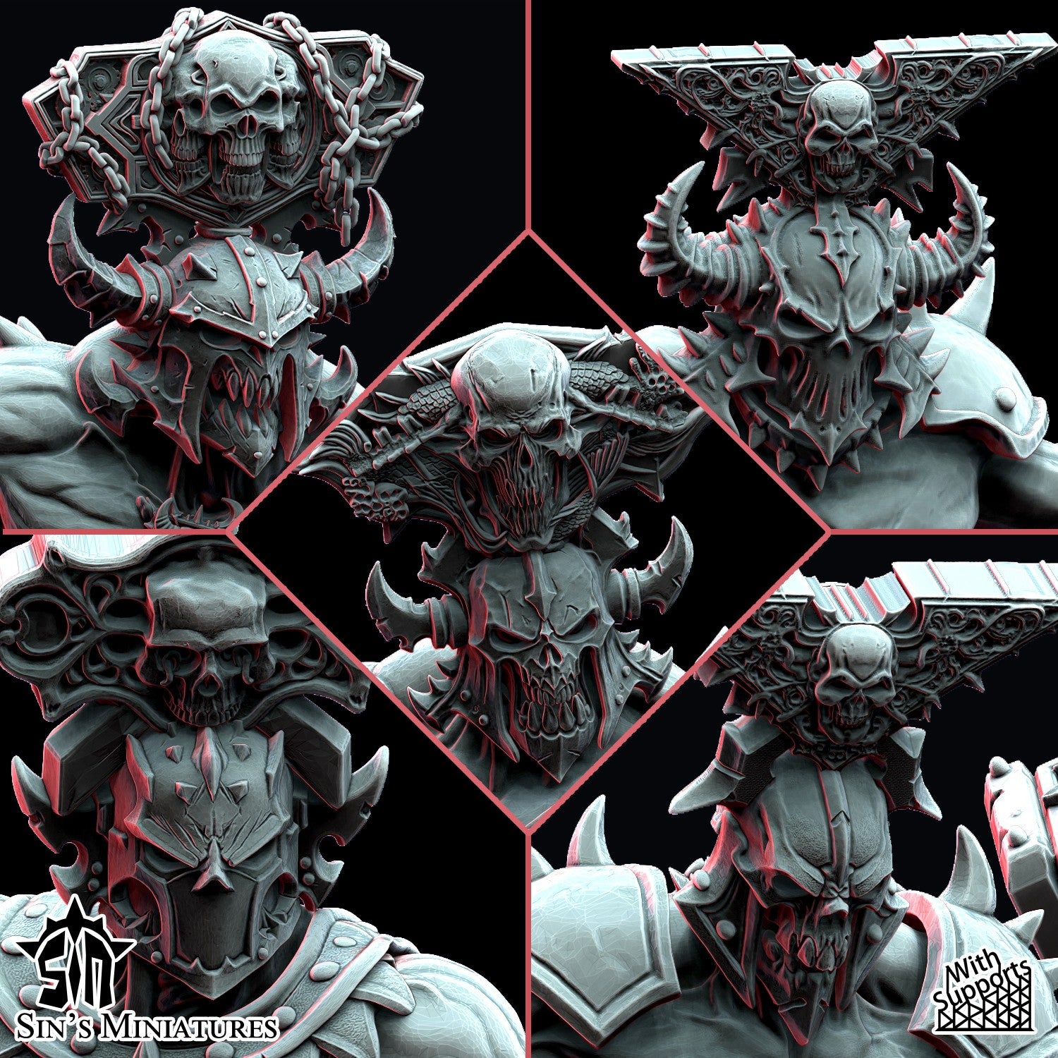 Miniatura Los Mercaderes de la Muerte Reinos del Caos resina 32mm sin pintar - Drakholm