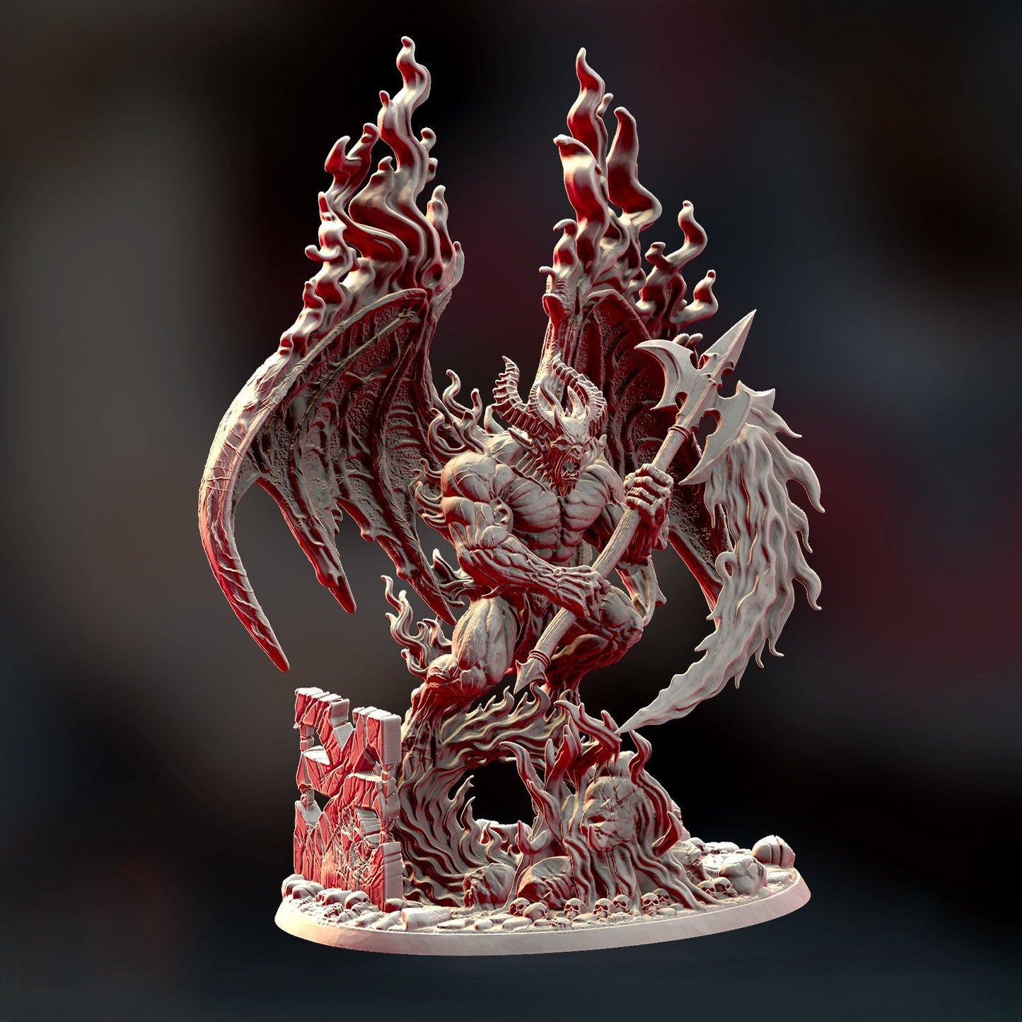 Miniatura Gran Demonio de la Ira Insensata Reinos del Caos resina 32mm sin pintar - Drakholm
