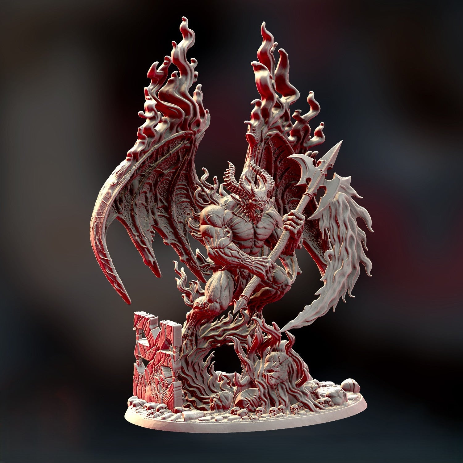Miniatura Gran Demonio de la Ira Insensata Reinos del Caos resina 32mm sin pintar - Drakholm