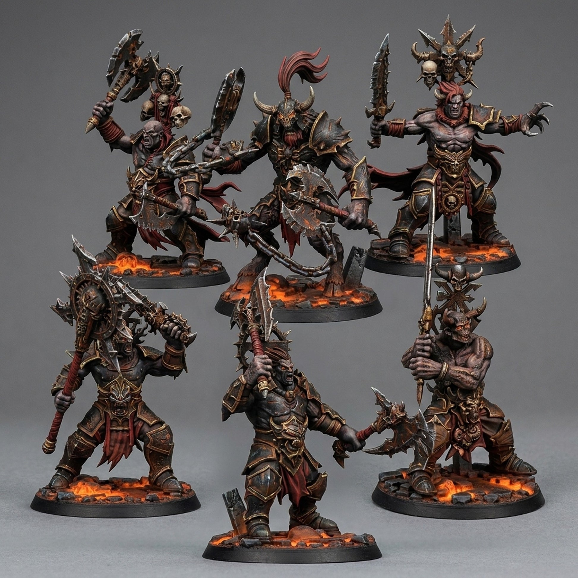 Miniatura Los Segadores de Calaveras Reinos del Caos resina 32mm sin pintar - Drakholm