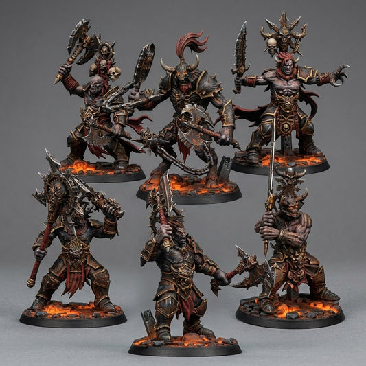 Miniatura Los Segadores de Calaveras Reinos del Caos resina 32mm sin pintar - Drakholm