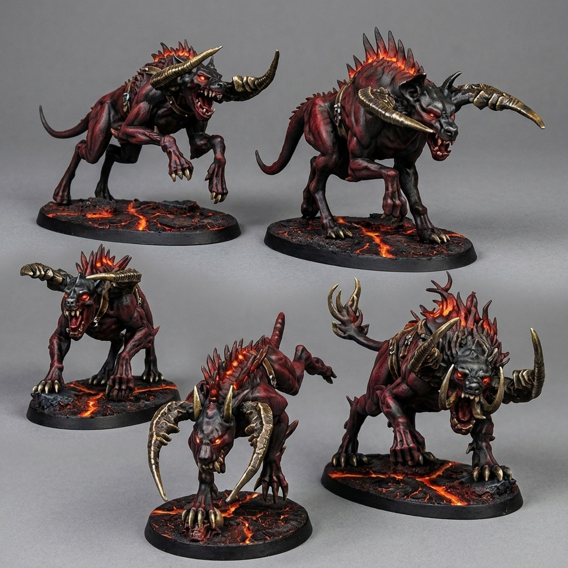 Miniatura Los Perros de la Ruina Reinos del Caos resina 32mm sin pintar - Drakholm