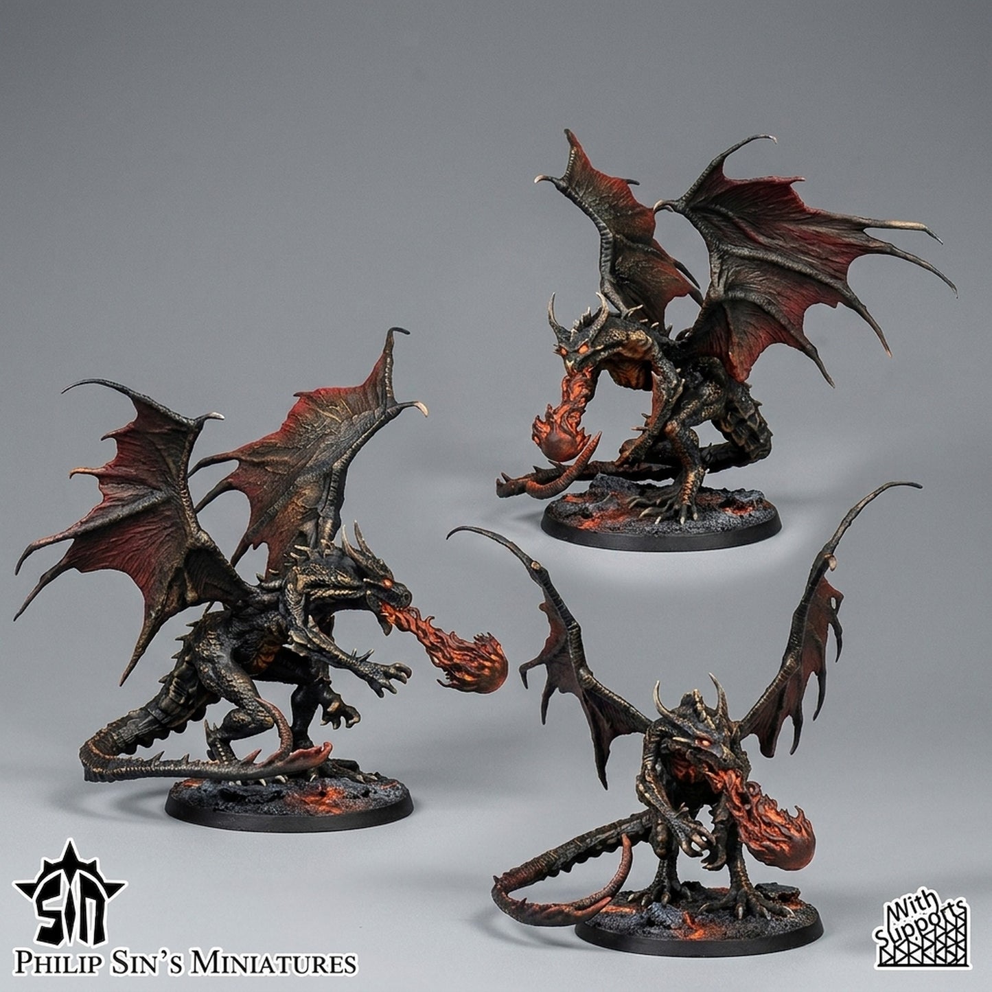 Miniatura El Dragón de la Distorsión Reinos del Caos resina 32mm sin pintar - Drakholm