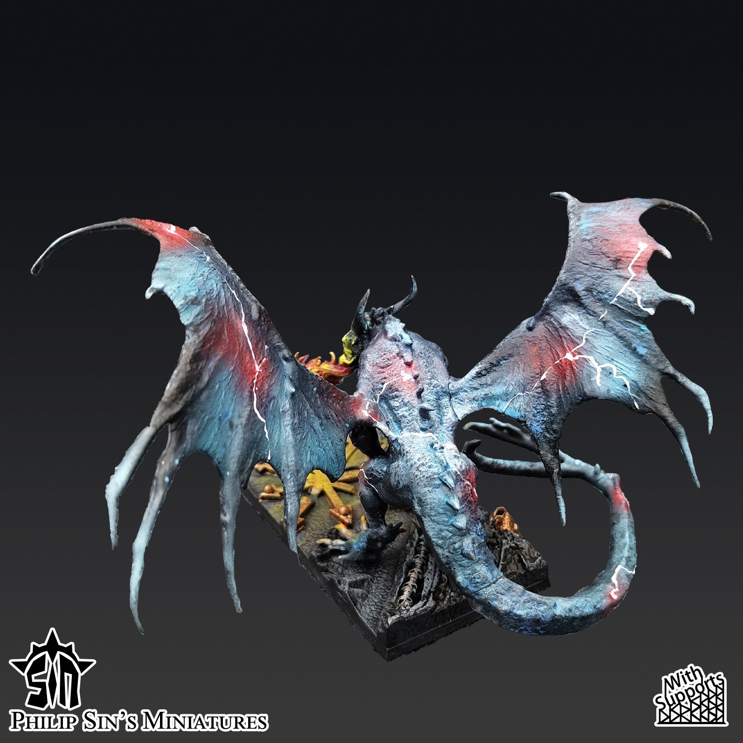 Miniatura El Dragón de la Distorsión Reinos del Caos resina 32mm sin pintar - Drakholm