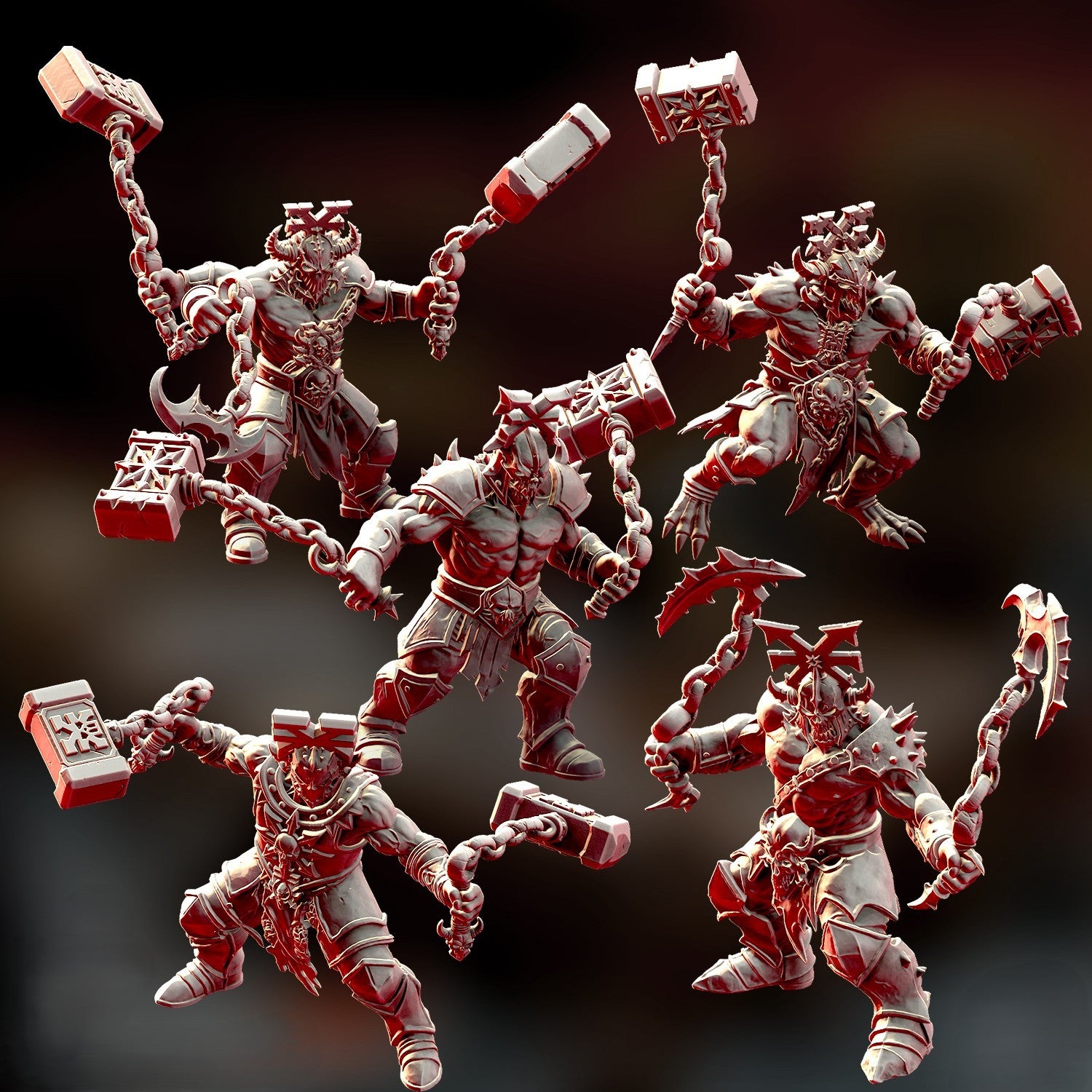 Miniatura Los Engendros de la Cólera Reinos del Caos resina 32mm sin pintar - Drakholm